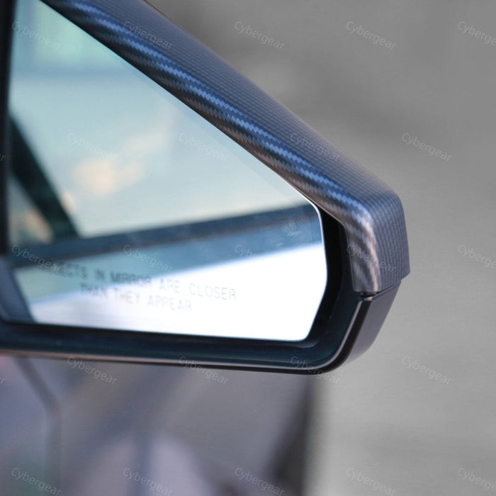 [Carbon Fiber Pattern ABS] Texture Side Mirror Cap Rearview Protective Cover For Cybertruck (2 Pcs))