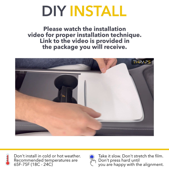 Center Console Wrap (Gen2) | 2021-2023 Tesla Model 3 and 2021-2025 Tesla Model Y