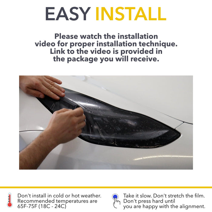 Headlights Smoke Tint PPF | Tesla Model 3 2017-2023, Model Y 2019-2025