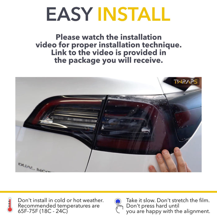 Tail Lights PPF |  2017-2023 Tesla Model 3 & 2021-2025 Tesla Model Y