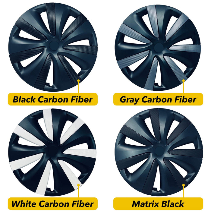 Tempest Wheels Vinyl Wrap | Carbon Fiber Film Decal for Tesla Model S 2021-2026