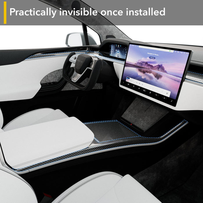 Interior PPF Kit | Tesla Model X Plaid 2021-2026 Refresh - Paint Protection Film Wrap for All Carbon Fiber Trims