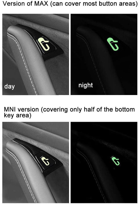 Glow-in-the-Dark Door Handle Stickers for Model 3 (8-Pack) | 2 Colors | Easy Find