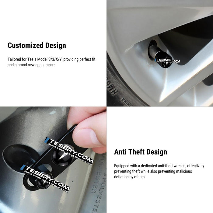 Tire Valve Caps for Tesla Model 3/Y/S/X