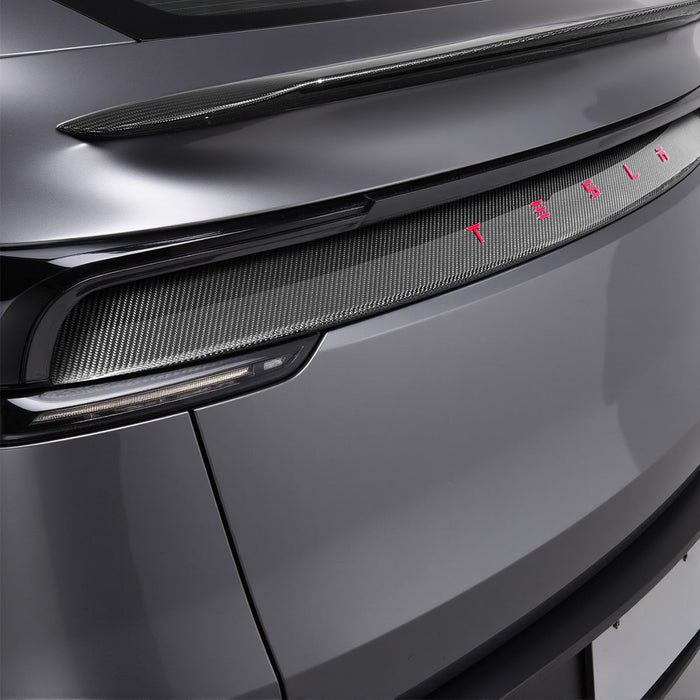 Trunk Tailgate Applique for Tesla Model Y Juniper - Real Dry Molded Carbon Fiber