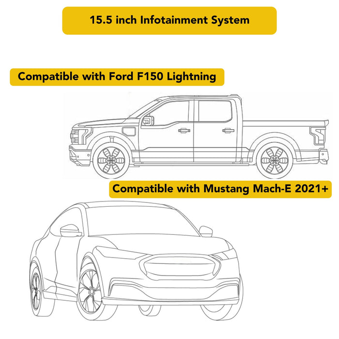 15.5" Screen Protector | Ford F-150 Lightning (Lariat & Platinum) and Mustang Mach-E