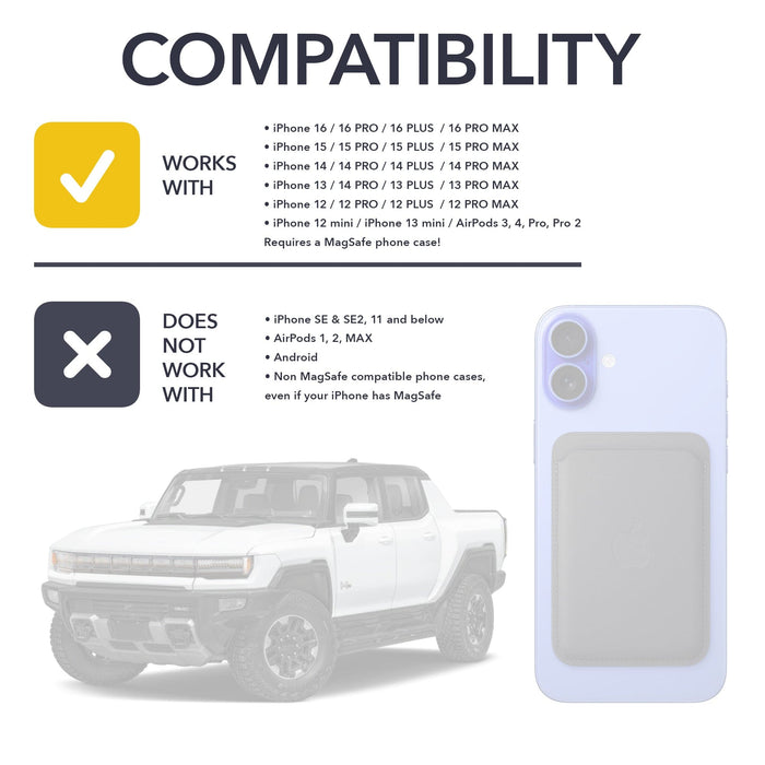 Armrest Magnetic Wireless Charging Pad | GMC Hummer EV, MagSafe Compatible