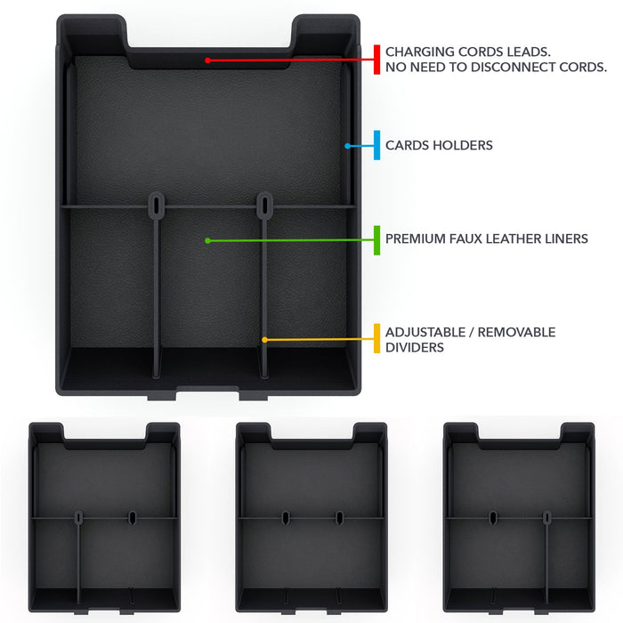 Armrest Organizer | for Rivian R1T & R1S 2021-2026, Storage Tray