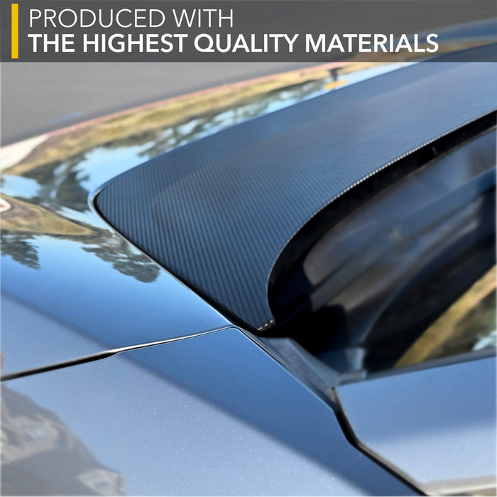 Hood Scoop Wrap | Toyota bZ4X 2024-2025 - Carbon Fiber Vinyl Cover