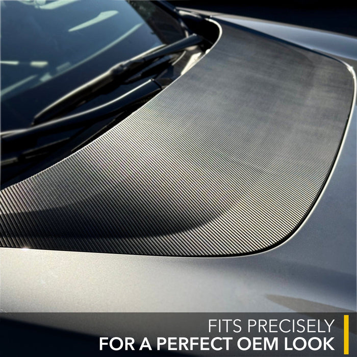 Hood Scoop Wrap | Toyota bZ4X 2024-2025 - Carbon Fiber Vinyl Cover
