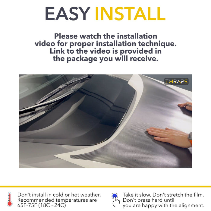 Hood Scoop Wrap | Toyota bZ4X 2024-2025 - Carbon Fiber Vinyl Cover