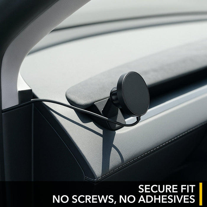 Dashboard Phone Mount / Qi2 Charger | Tesla Model 3 Highland, Model Y Juniper