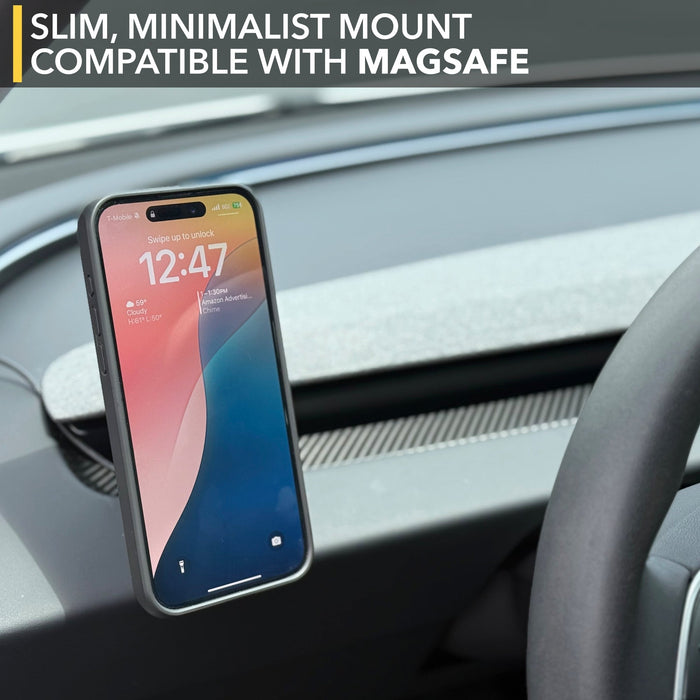 Dashboard Phone Mount / Qi2 Charger | Tesla Model 3 Highland, Model Y Juniper