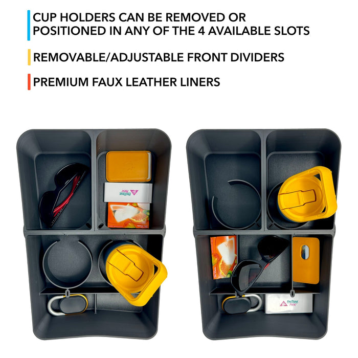 Floor Storage Organizer | Lower Center Console Tray for Rivian R1S & R1T 2021-2026