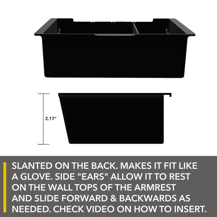 Slidable Armrest/Console Organizer | Half Tray for Rivian R1T/R1S 2021-2026