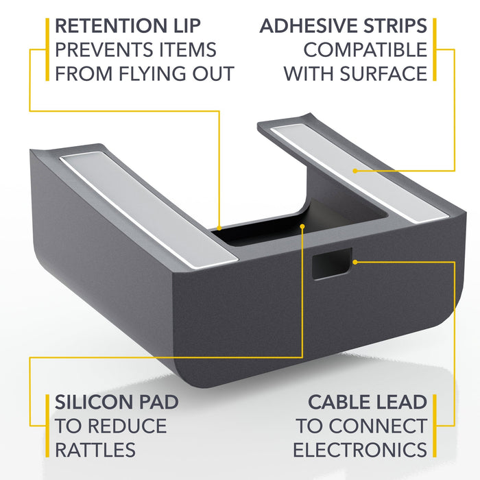 Under Screen Tray | Glovebox Style Organizer for Rivian R1S & Rivian R1T