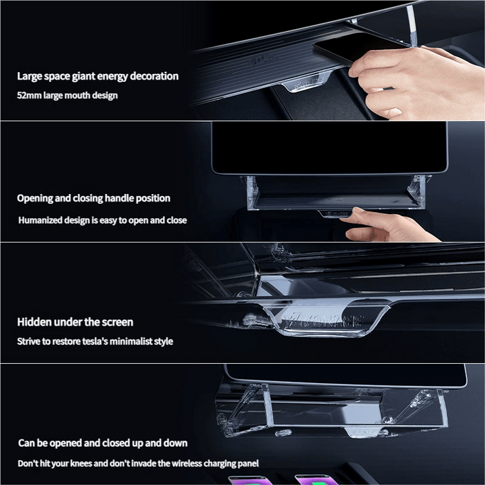 Under Screen Storage Organizer for Model Y Juniper & Model 3 Highland | TESERY
