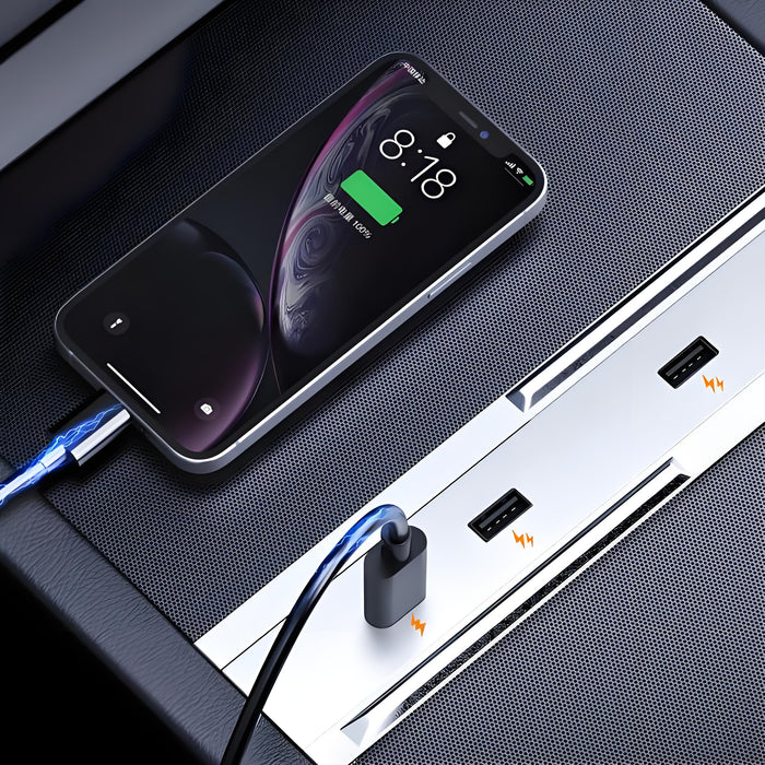 65W USB Hub for Model 3 Highland/Model Y Juniper | Dual USB-C + Dual USB-A | Fast Charging