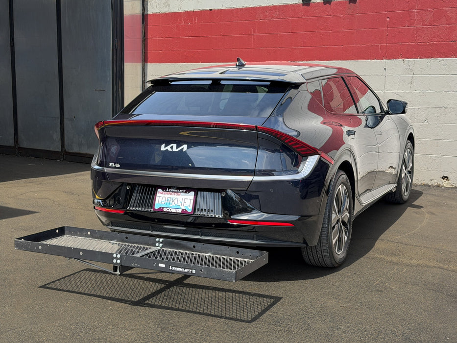 Kia EV6 EcoHitch 2 inch receiver close up