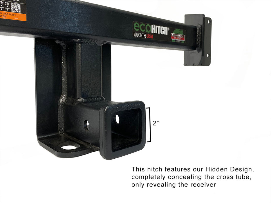 EcoHitch X7397 crossmember hidden behind the Audi Q5 bumper