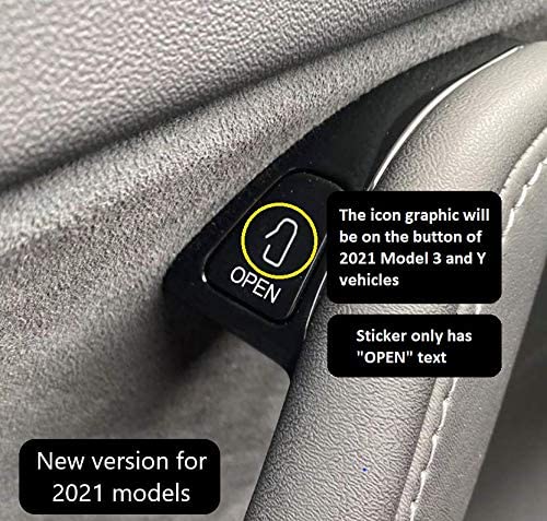 "Door Open" Button Covers (2017-2023) | Tesla Model 3/Y