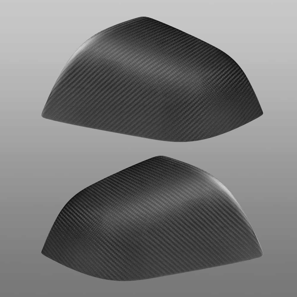 Cubierta de espejo retrovisor lateral para Tesla Model Y 2017-2023 | Fibra de carbono mate | (2 unidades)