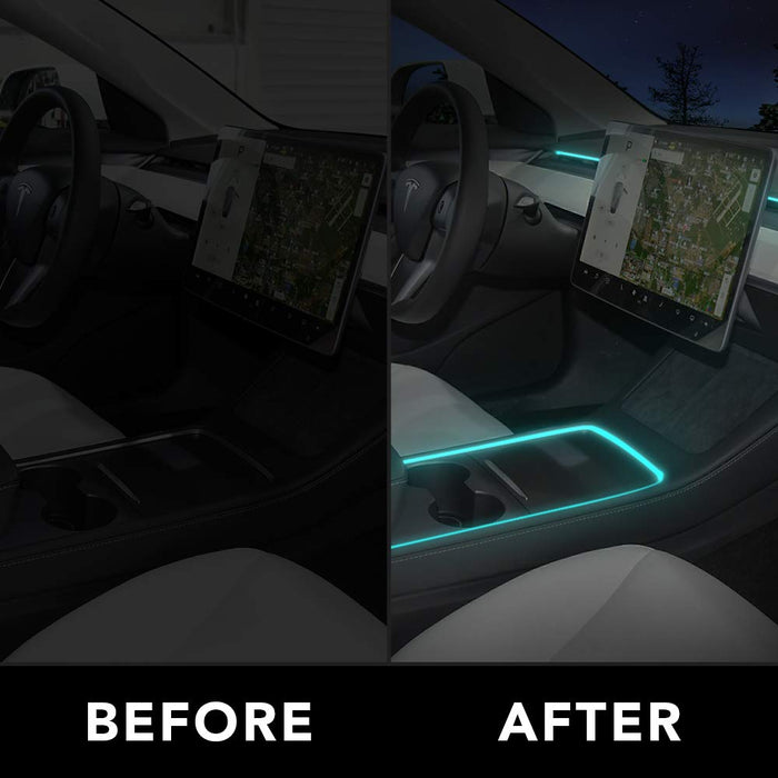 Upgraded 2021-2023 Interior LED Dashboard + Center Console Light Strip