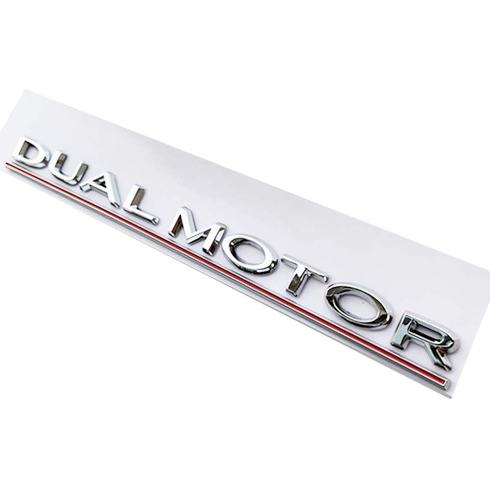 Performance DUAL MOTOR Underlined Red Emblem | Tesla Model 3 | EV Bandit