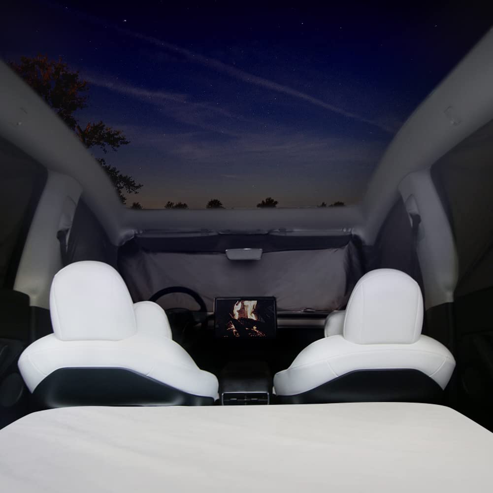 Cortinas para Tesla Model Y, parasol para parabrisas, privacidad, para acampar, plegables, accesorios para automóviles, protección solar y UV, 8 piezas 