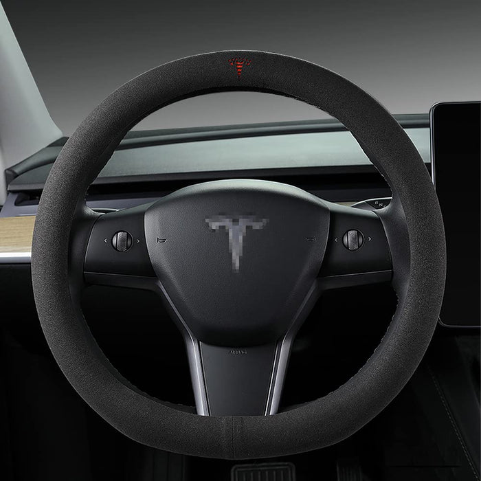 Nappa Leather Ultra-Thin Steering Wheel Cover with Non-Slip Design  | Tesla Model 3/Y 2017-2024