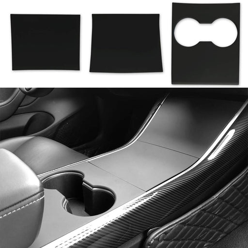 Matte Black Console Cover Interior Wrap Kit - Tesla Model 3 & Y - S3XY Models