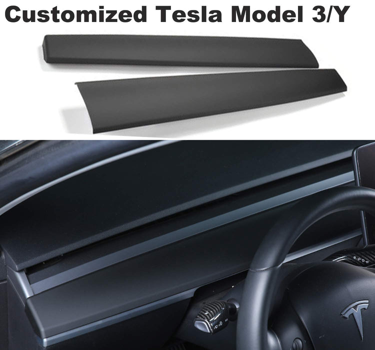 Matte Piano Black Dashboard Cover | Tesla Model 3 & Y (2018-2023)