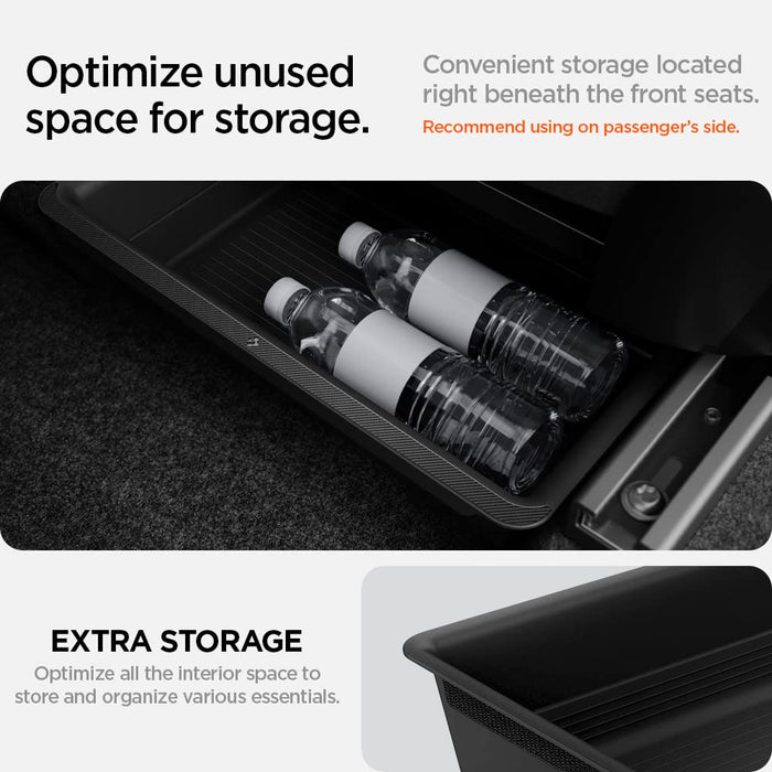 Rear Center Console Storage Box (Carbon Fiber Edition) Designed for Tesla Model Y 2023-2024