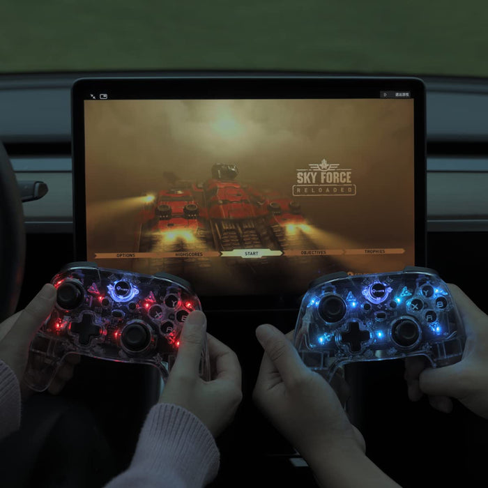 CLEAR-LED Wireless Game Controller Compatible With Tesla (PROGRAMMED FOR TESLAS)