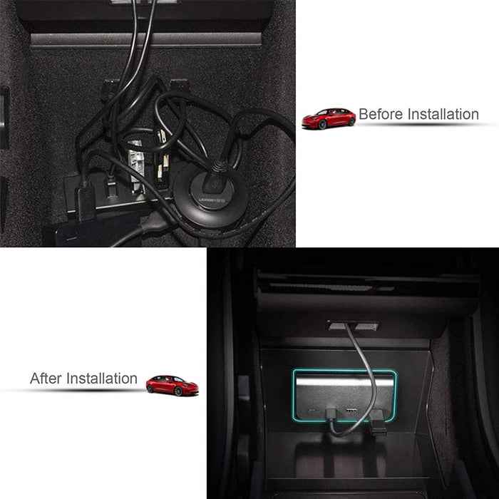 2020-2021 USB Hub Center Console Adapter | Tesla Model 3 & Y