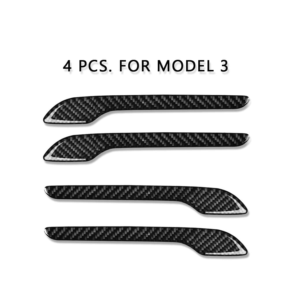 Carbon Fiber Door Handle Protectors | Tesla Model 3/Y - S3XY Models