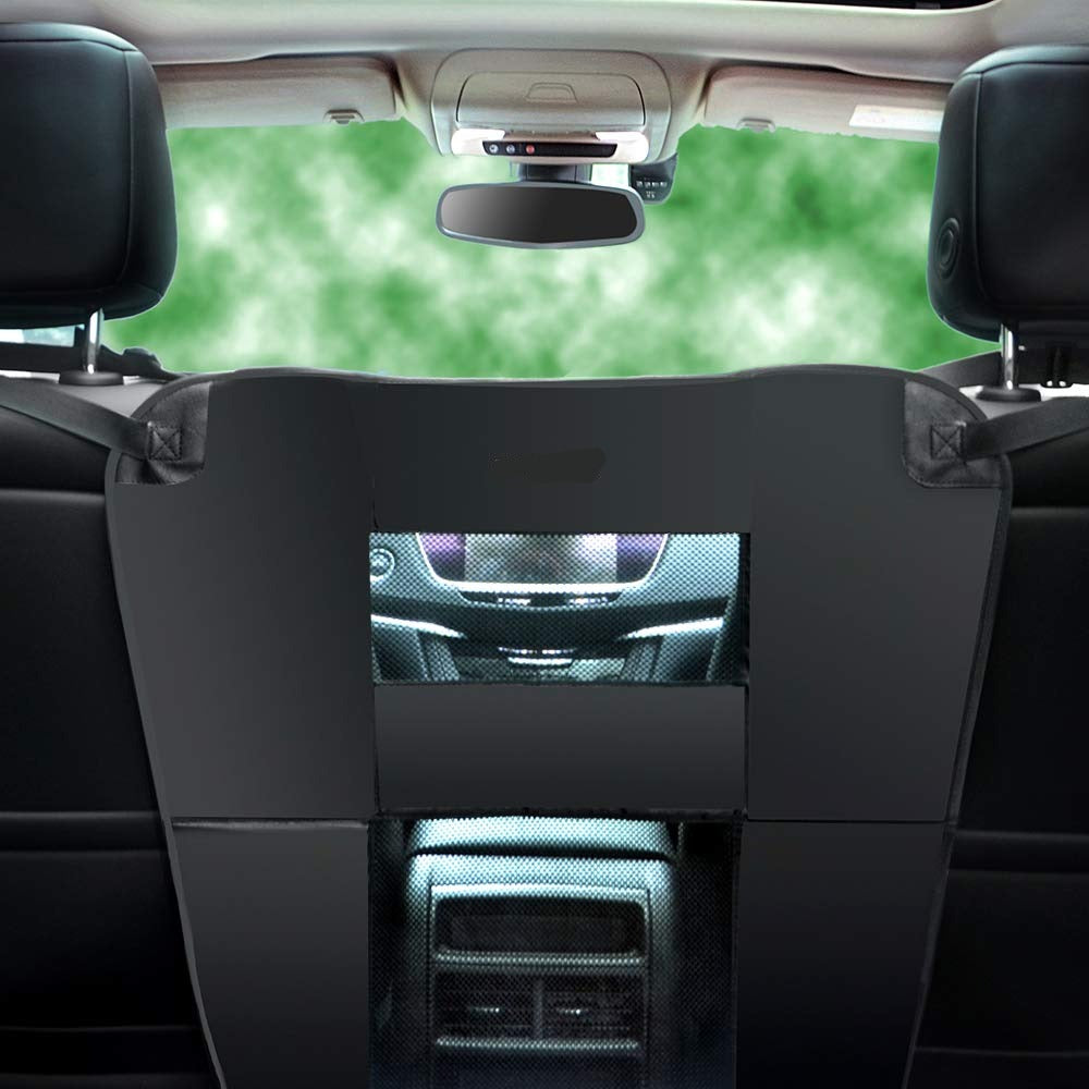 Dog Car Backseat Barrier with 2 Mesh Windows | Tesla Models Y, 3, X & S ...