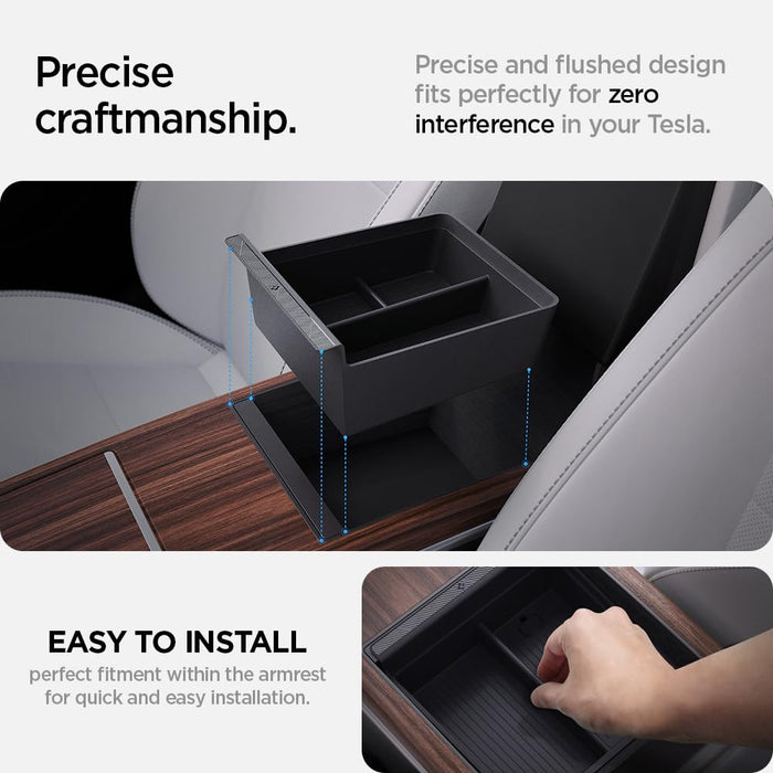 Center Console Organizer Tray (Carbon Edition) Designed for Tesla Model X/S 2022-2024