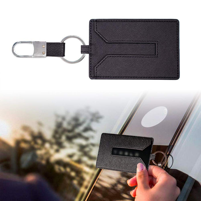 Leather Protector Cover Key Card Keychain for Tesla Model Y & 3