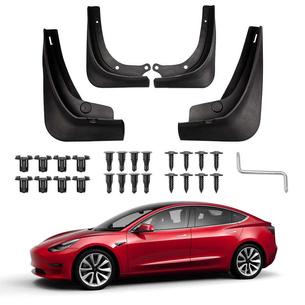 Mud Guard Fenders (Black) | Tesla Model 3 (2018-2020) | EV Bandit
