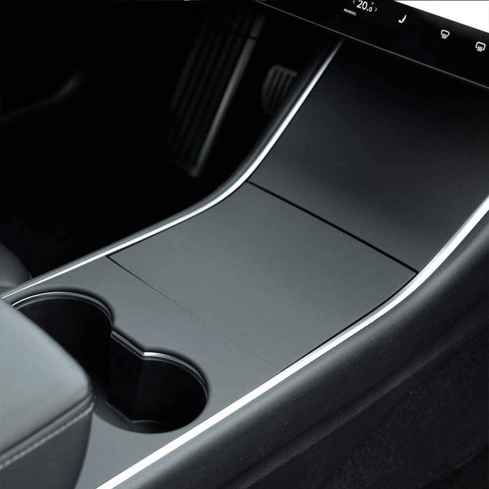 Matte Black Console Cover Interior Wrap Kit - Tesla Model 3 & Y - S3XY Models