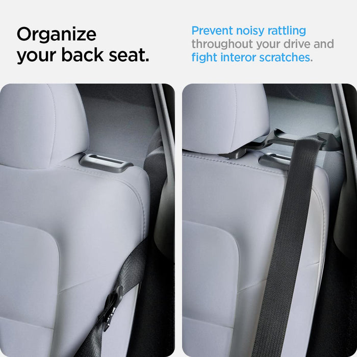 Backseat Seatbelt Guide Holder Designed for Tesla Model Y 2022-2024 (Black) - 2 Pack