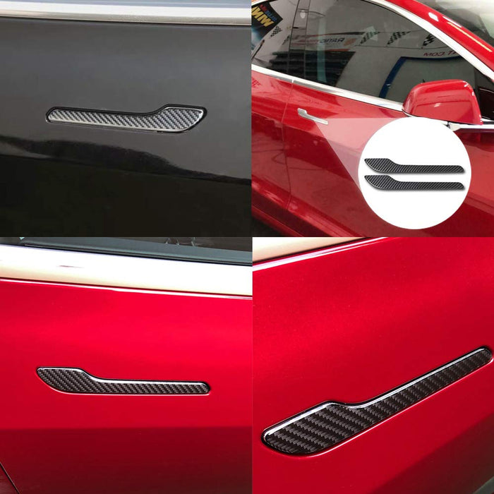 Carbon Fiber Door Handle (Brass) | Tesla Model 3/Y - S3XY Models