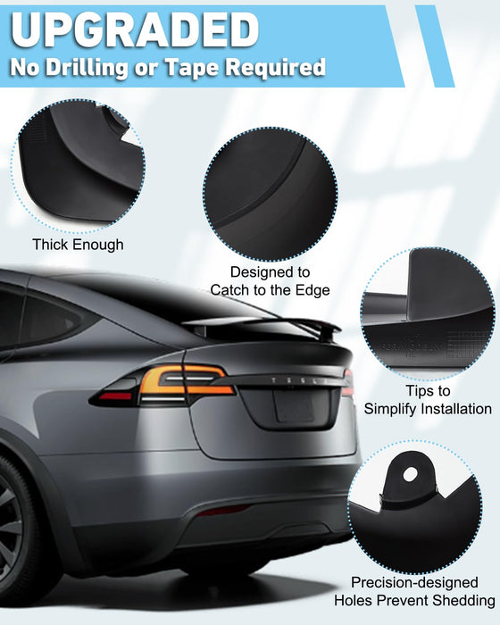 New Tesla Model X (2021-2024) | Mud Flaps Splash Guards [No Drilling] 4PCS