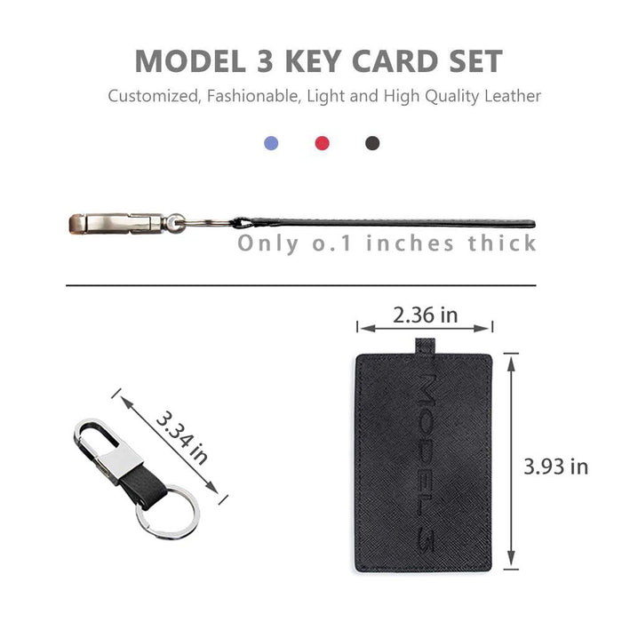 Tesla Model Y & 3 Leather Key Card Holder