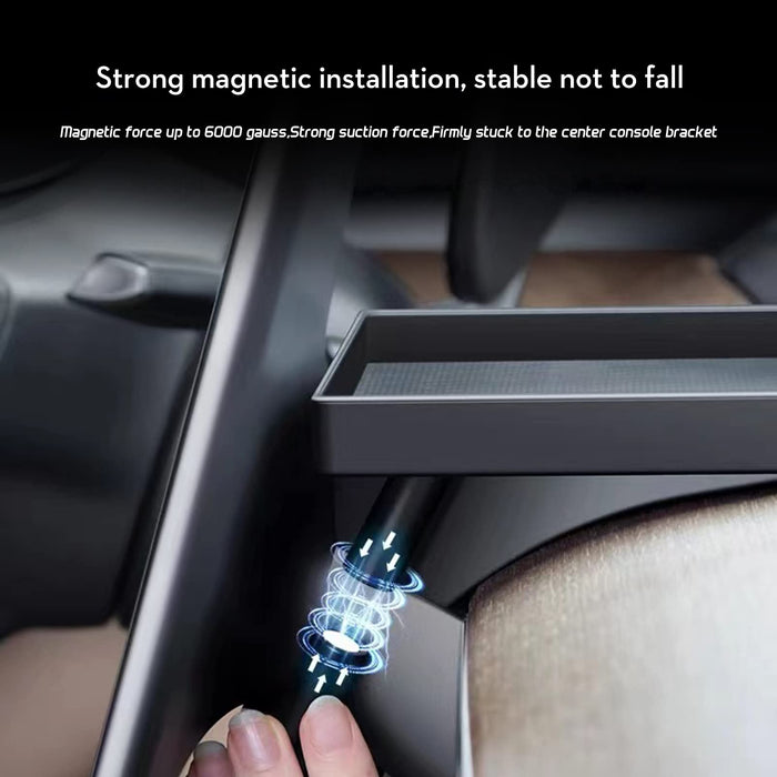 Tesla 3 Rear Screen Storage Rack 2-in-1 Behind Screen Tray and Under Screen Storage Box Magnetic Center ...