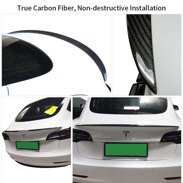 Performance Real Carbon Fiber Spoiler (Matte) | Tesla Model 3 (2018-2020)