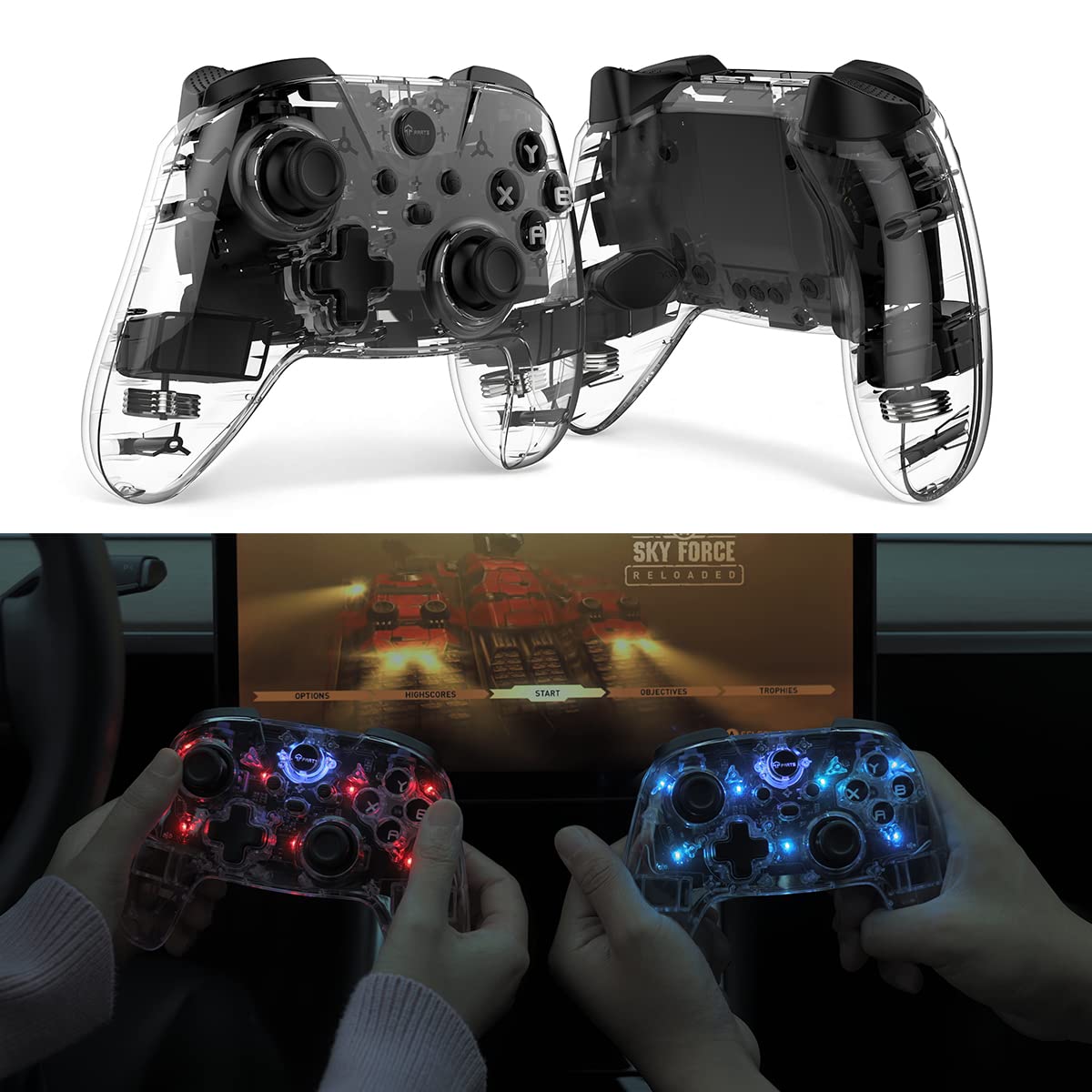 CLEARLED Wireless Game Controller Compatible With Tesla (PROGRAMMED