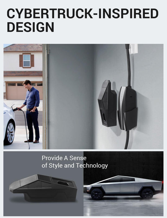 Cybertruck Wall Mount Charger Cable Organizer for Mobile Charger Connector | Tesla Model 3 Model Y Model S Model X & Cybertruck