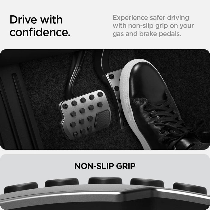 NEW Non-Slip Performance Stainless Steel Foot Pedal (Carbon Edition) | Tesla Model 3 & Y (2023-2024)